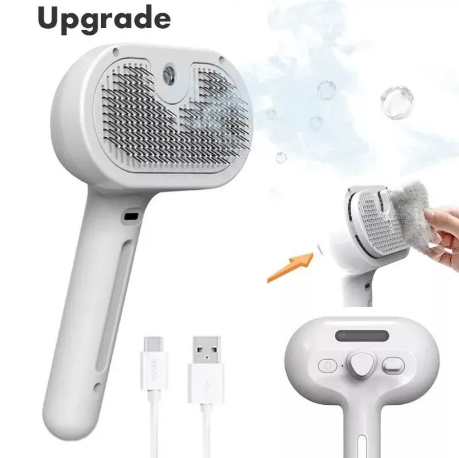 3In1 Pet Steam Brush Dog Hair Brush Cat Hair Brush Electric Steam Spray