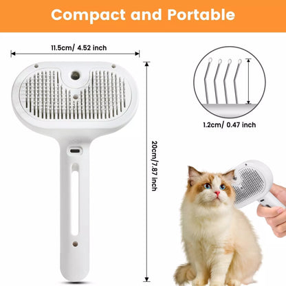 3In1 Pet Steam Brush Dog Hair Brush Cat Hair Brush Electric Steam Spray
