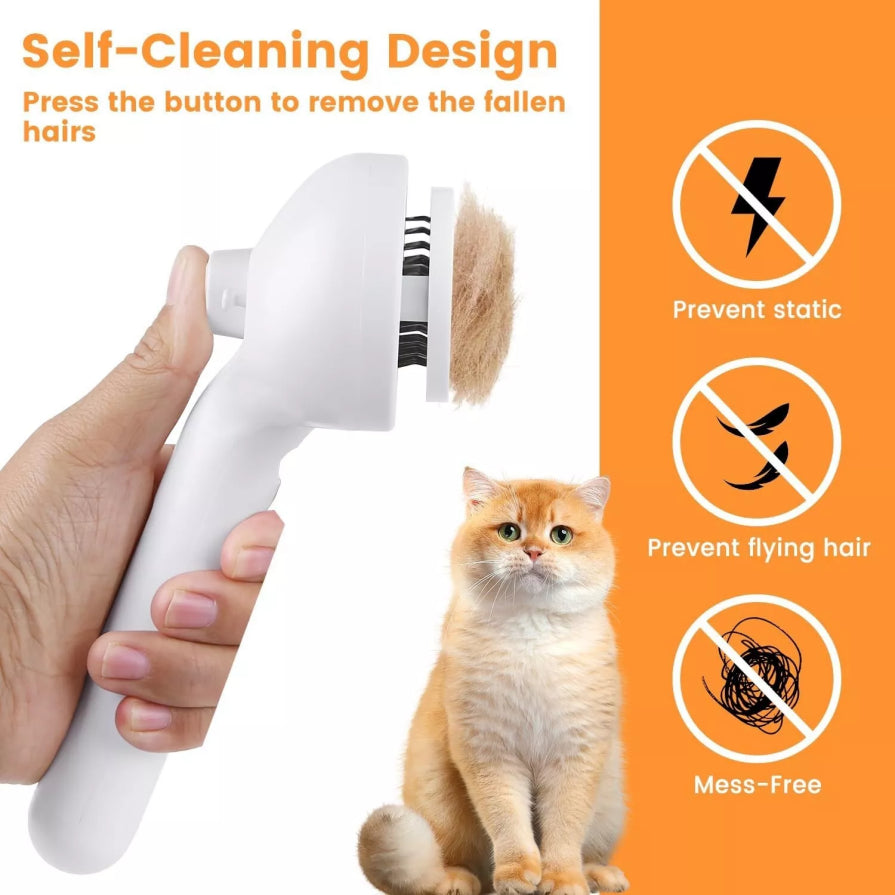 3In1 Pet Steam Brush Dog Hair Brush Cat Hair Brush Electric Steam Spray
