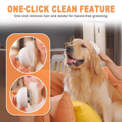 3In1 Pet Steam Brush Dog Hair Brush Cat Hair Brush Electric Steam Spray